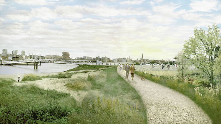 toekomstbeeld wandeldijk Scheldeboorden-Noord
